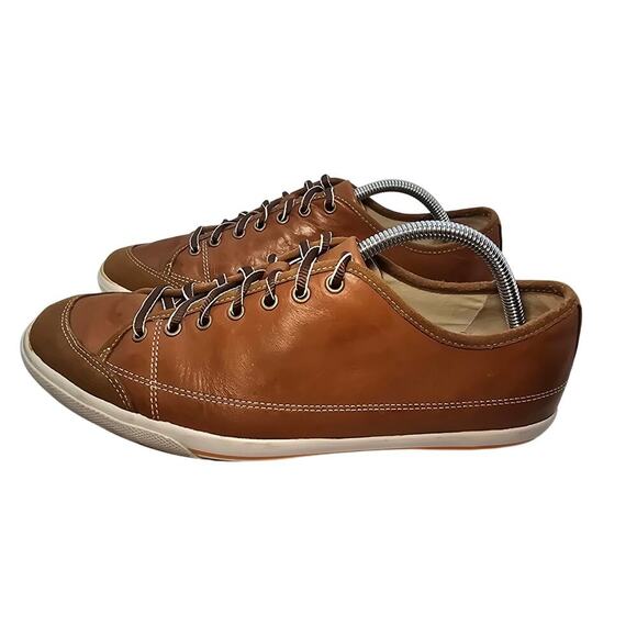 Cole Haan K-10 Low Profile  Brown Leather Sneakers Nike Air Soles Mens 10.5 - Picture 2 of 9